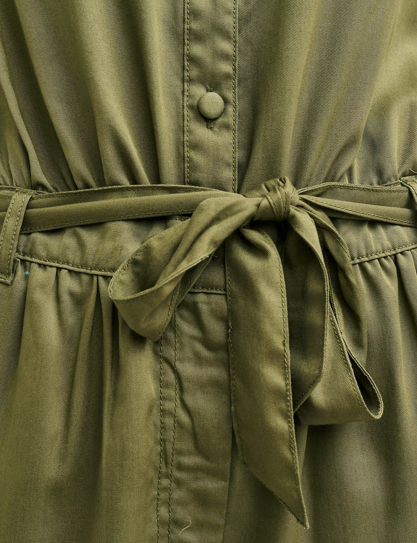 Pure Tencel™ Belted Long Sleeve Jumpsuit