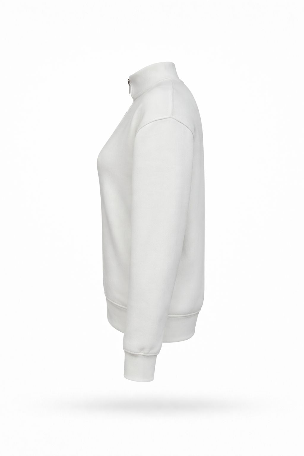 Zipper Sweatshirt In White