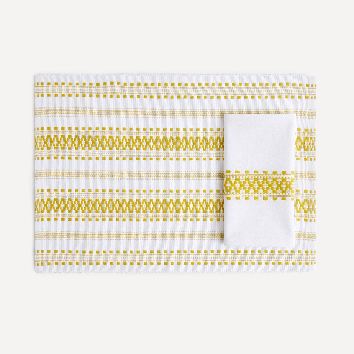 Cotton place mat and napkin set
