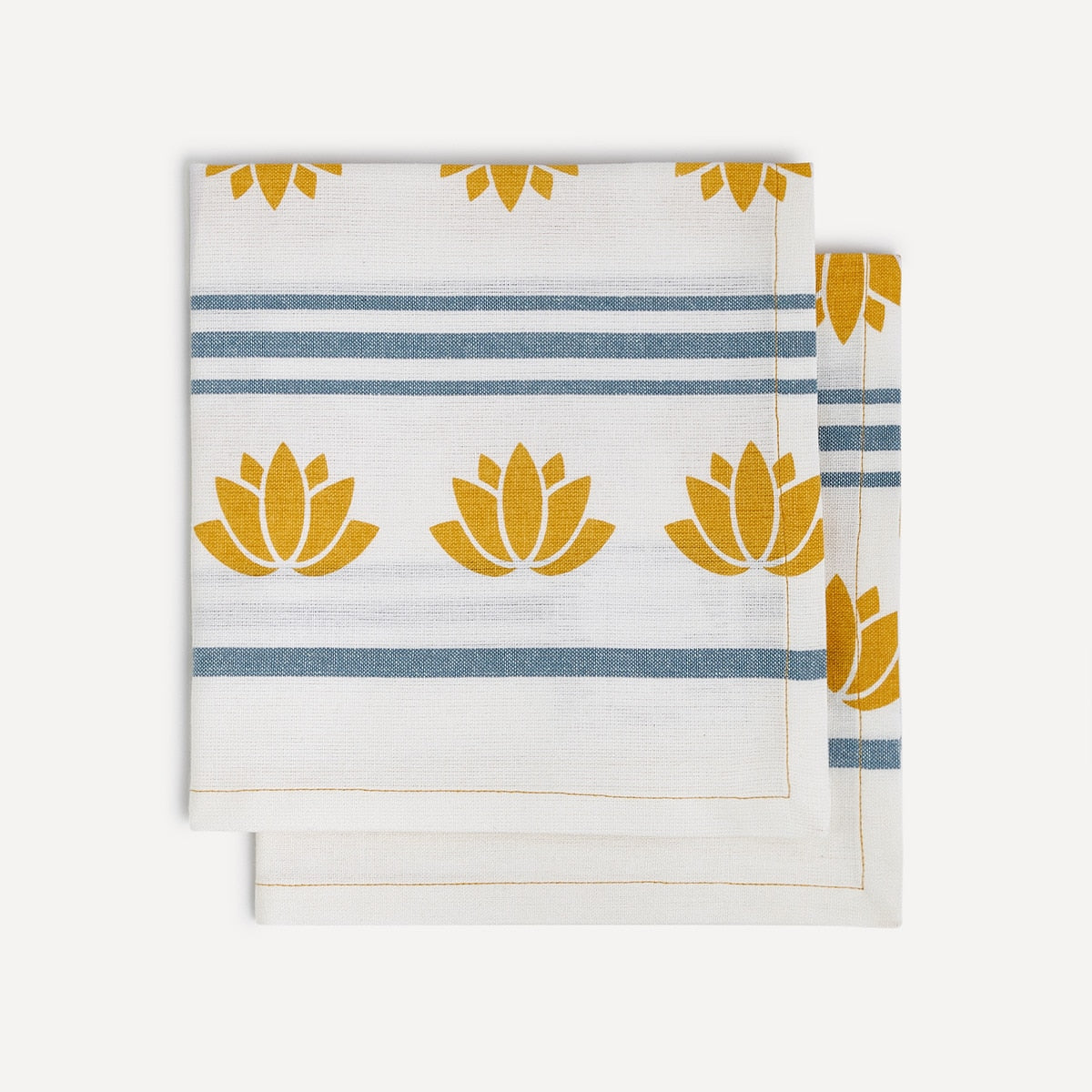 Set of 2 Water Lily cotton napkins