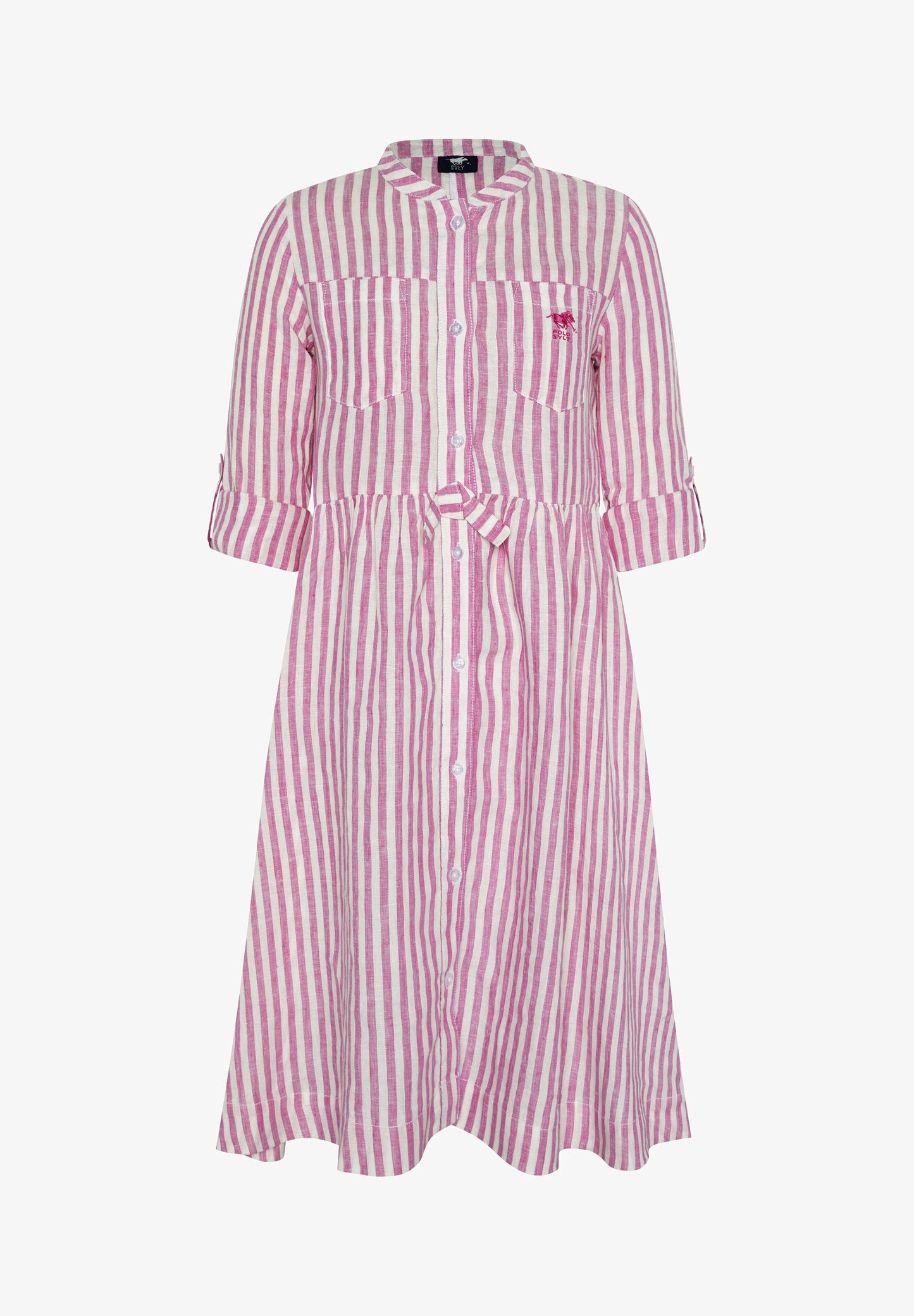 Shirt dress - pink white