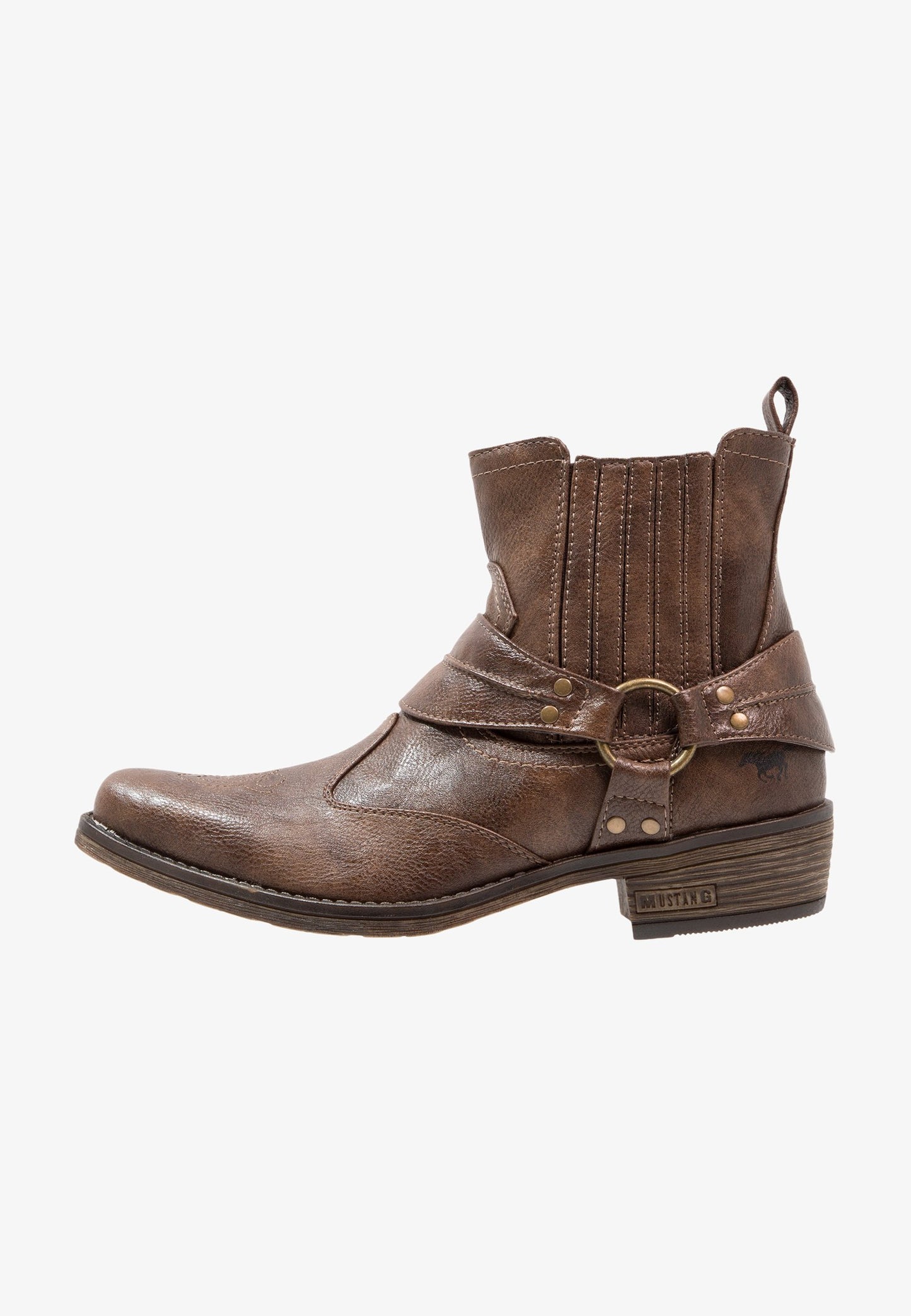 Cowboy/biker ankle boot