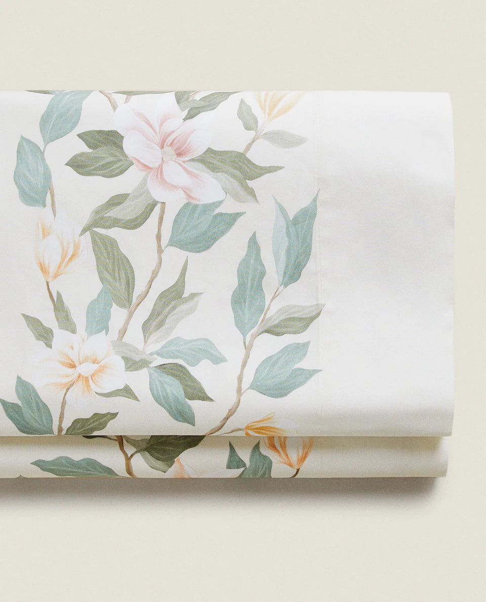 FLORAL PRINT FLAT SHEET