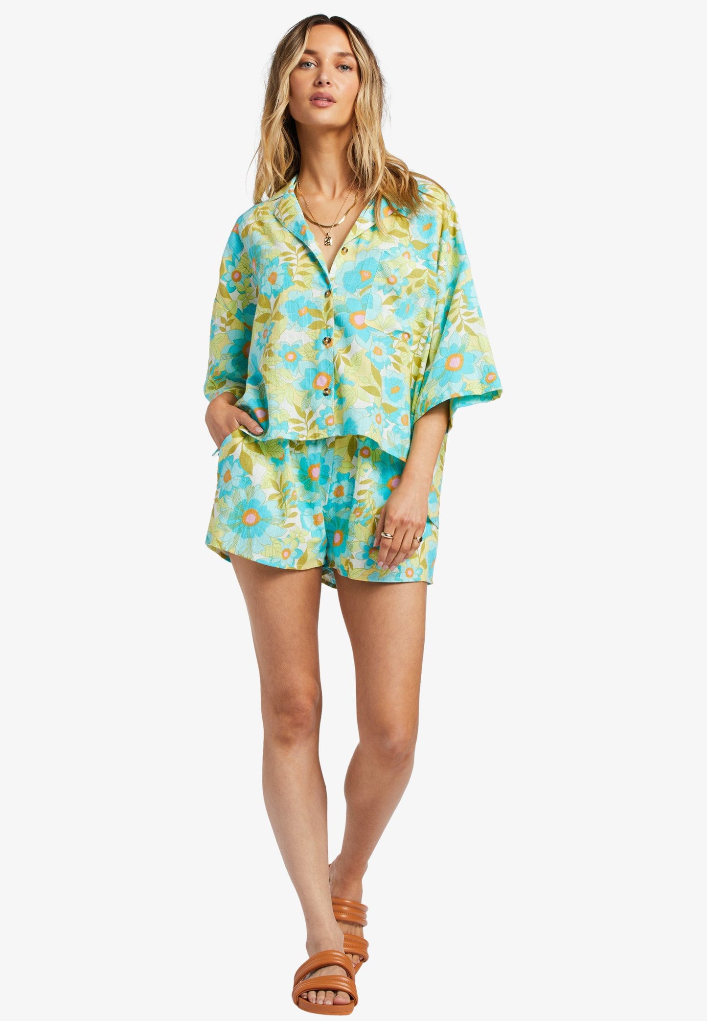 Button-down blouse