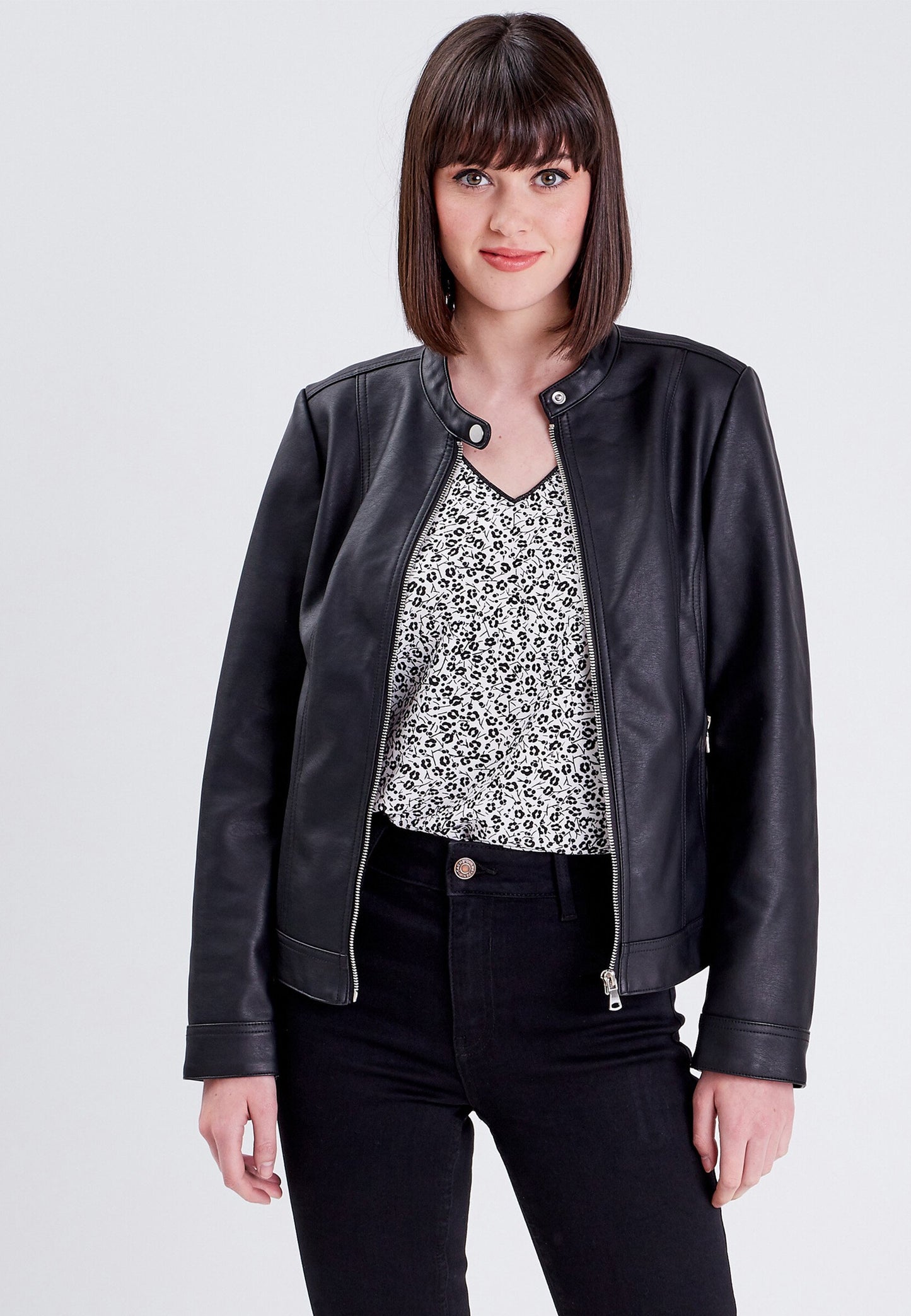 Faux leather jacket