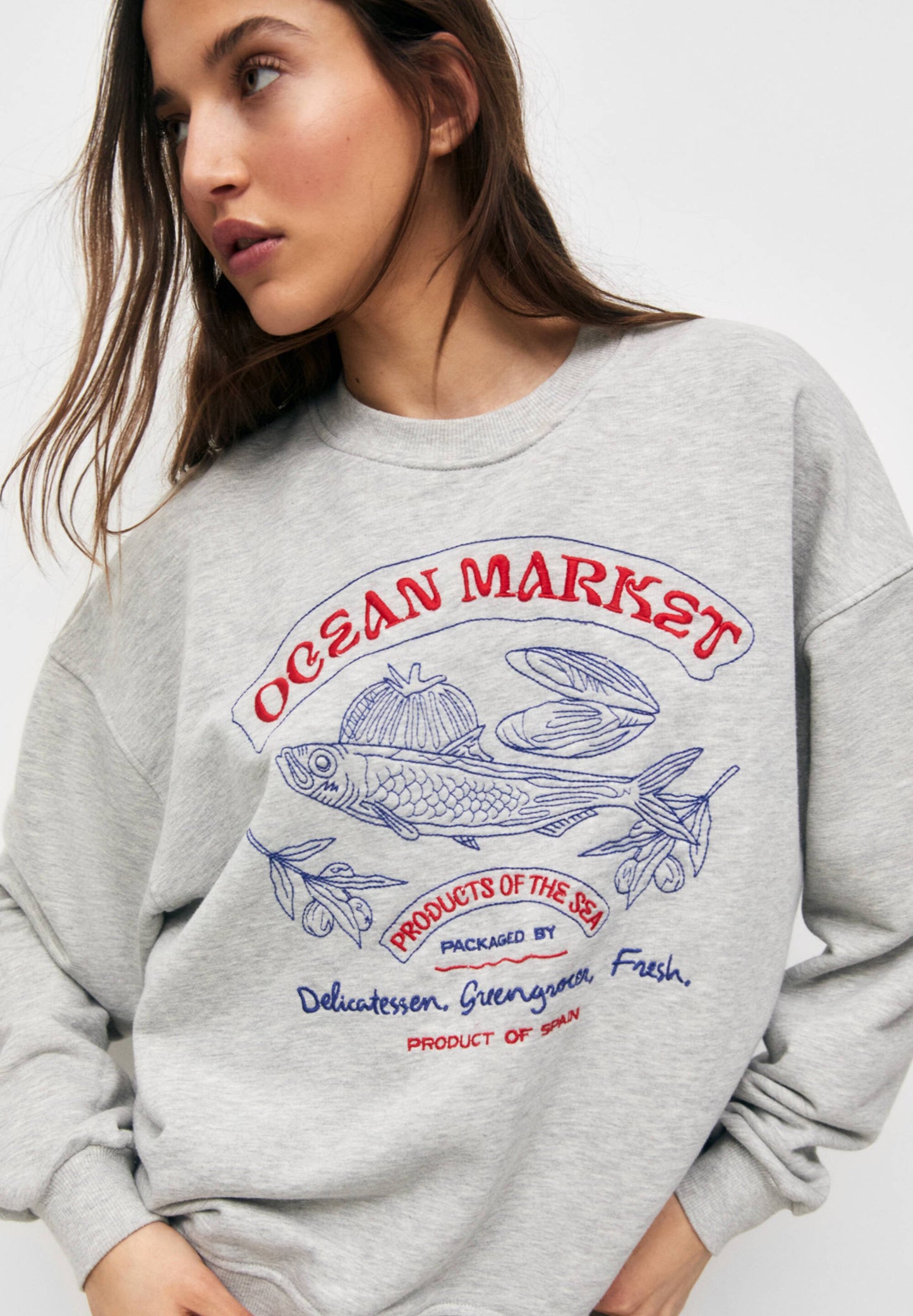 EMBROIDERED TEXT - Sweatshirt