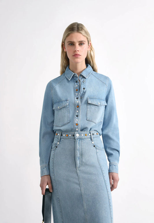Studded Joy Denim Shirt