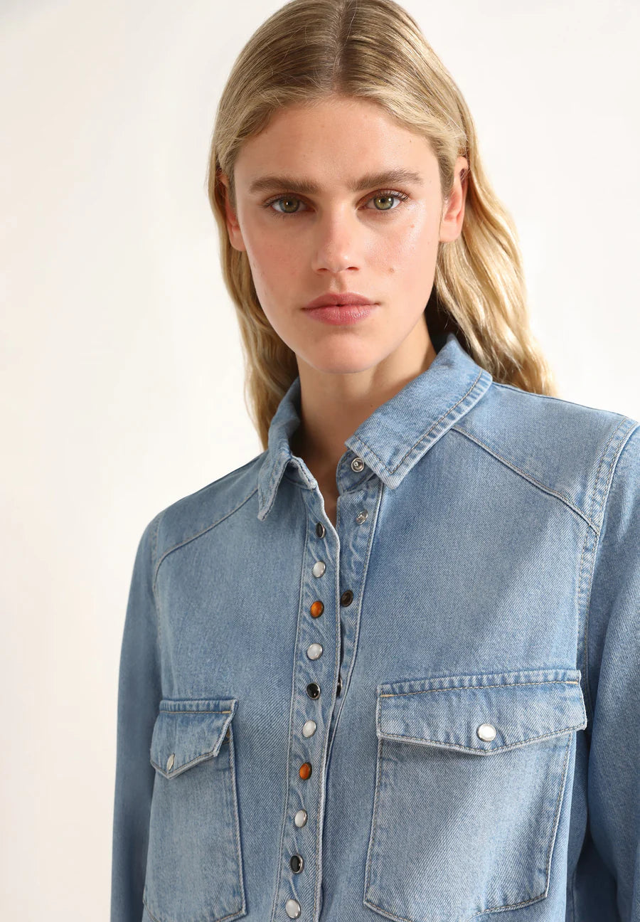 Studded Joy Denim Shirt