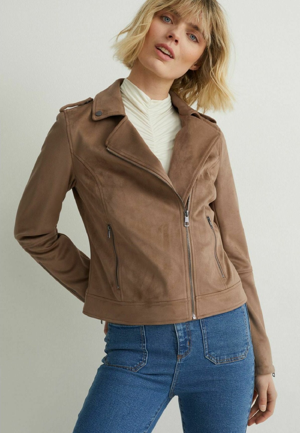 Faux leather jacket