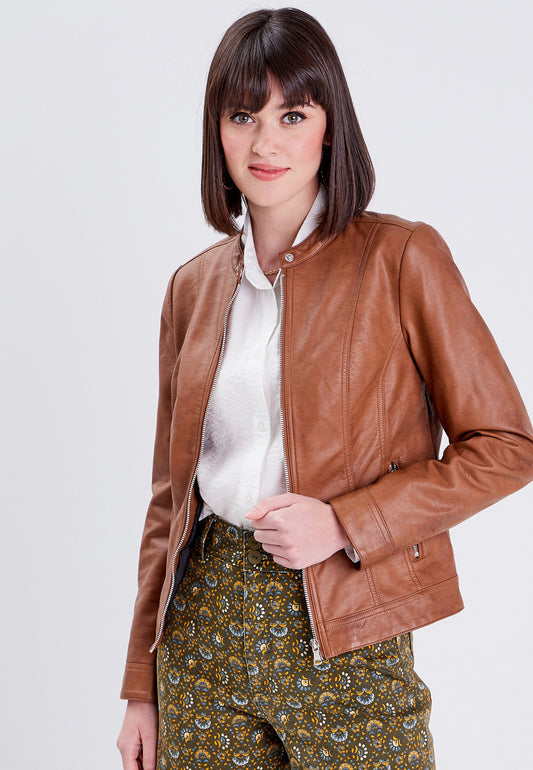 Faux leather jacket