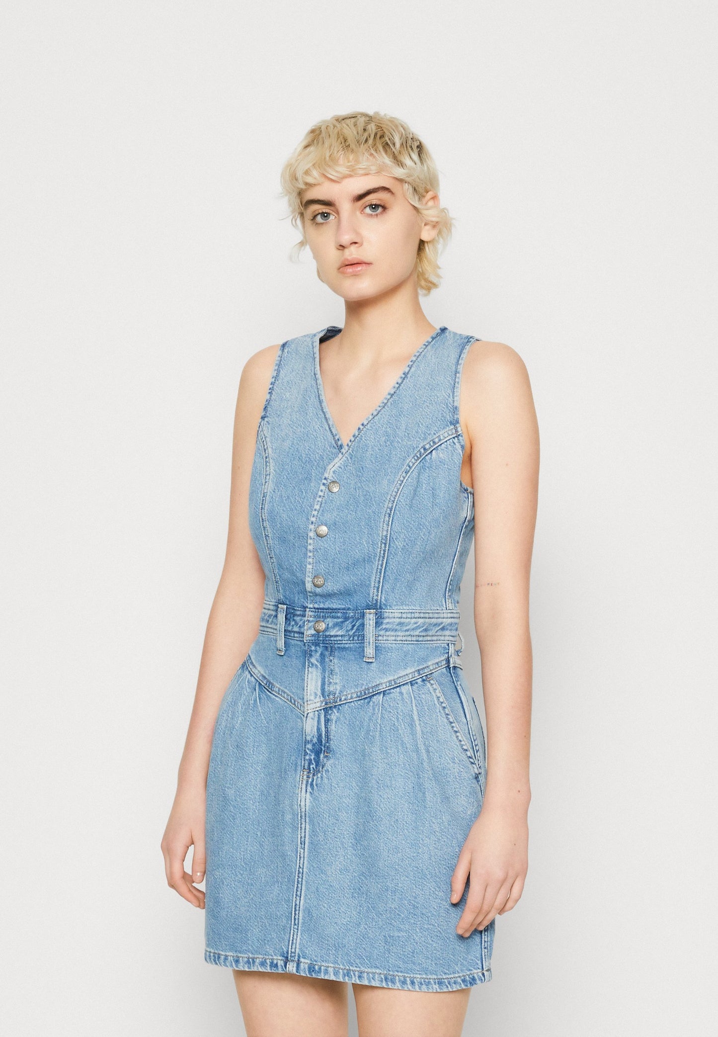 MINI DRESS - Denim dress