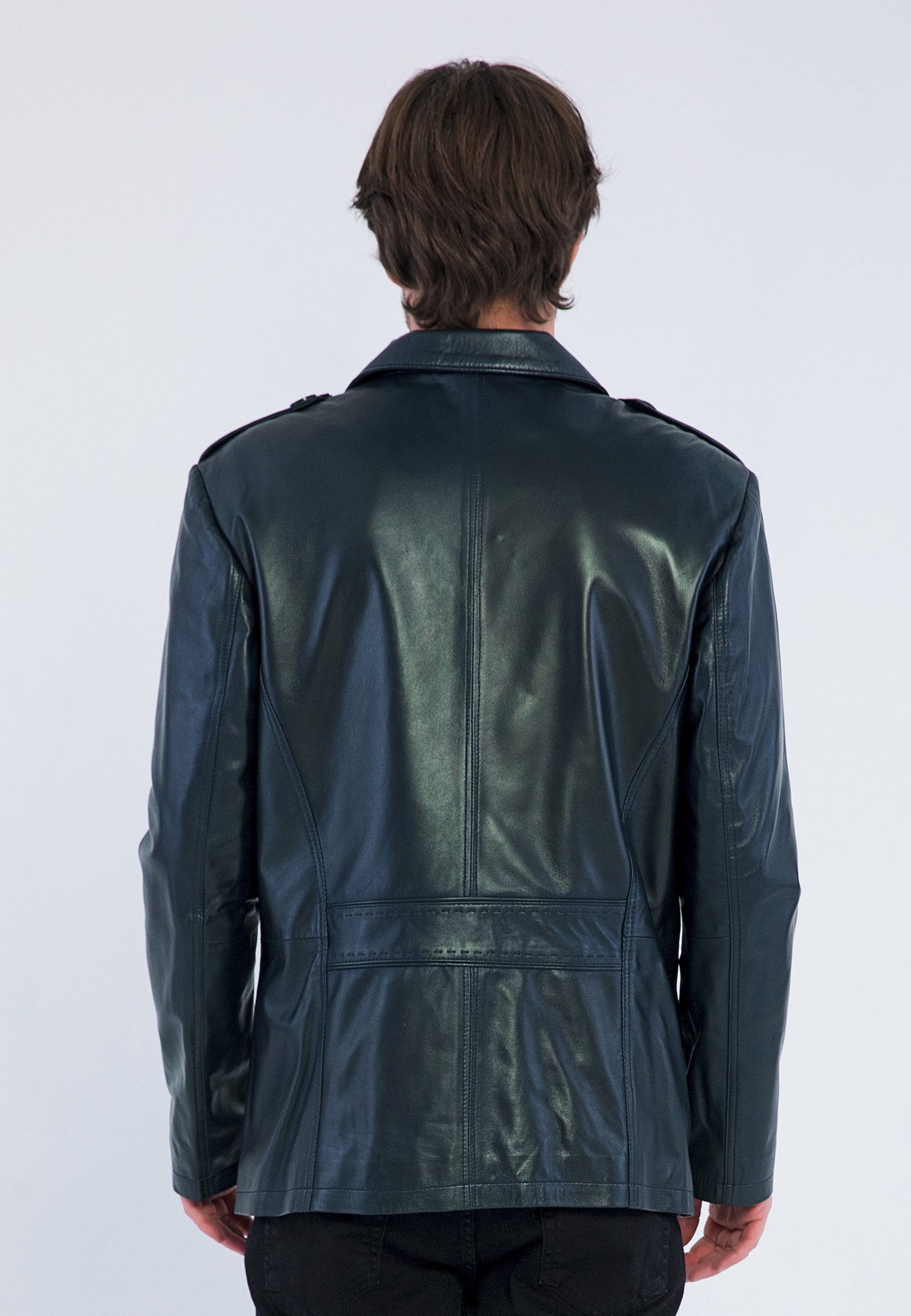 HIGH COLLAR - Leather jacket