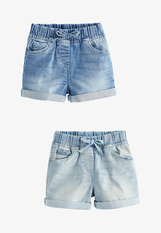 ELASTICATED WAIST 2 PACK - Denim shorts