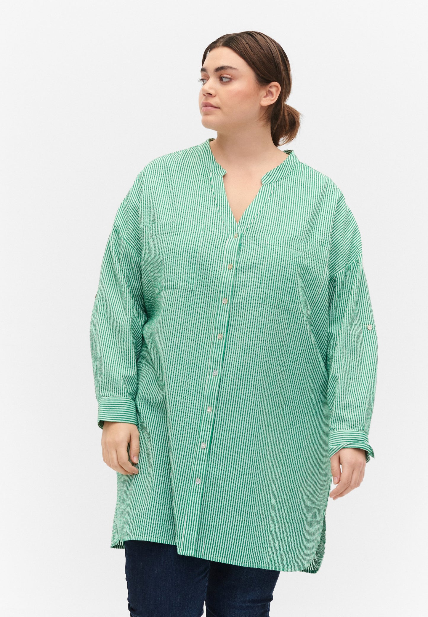 WITH 3/4 SLEEVES - Button-down blouse