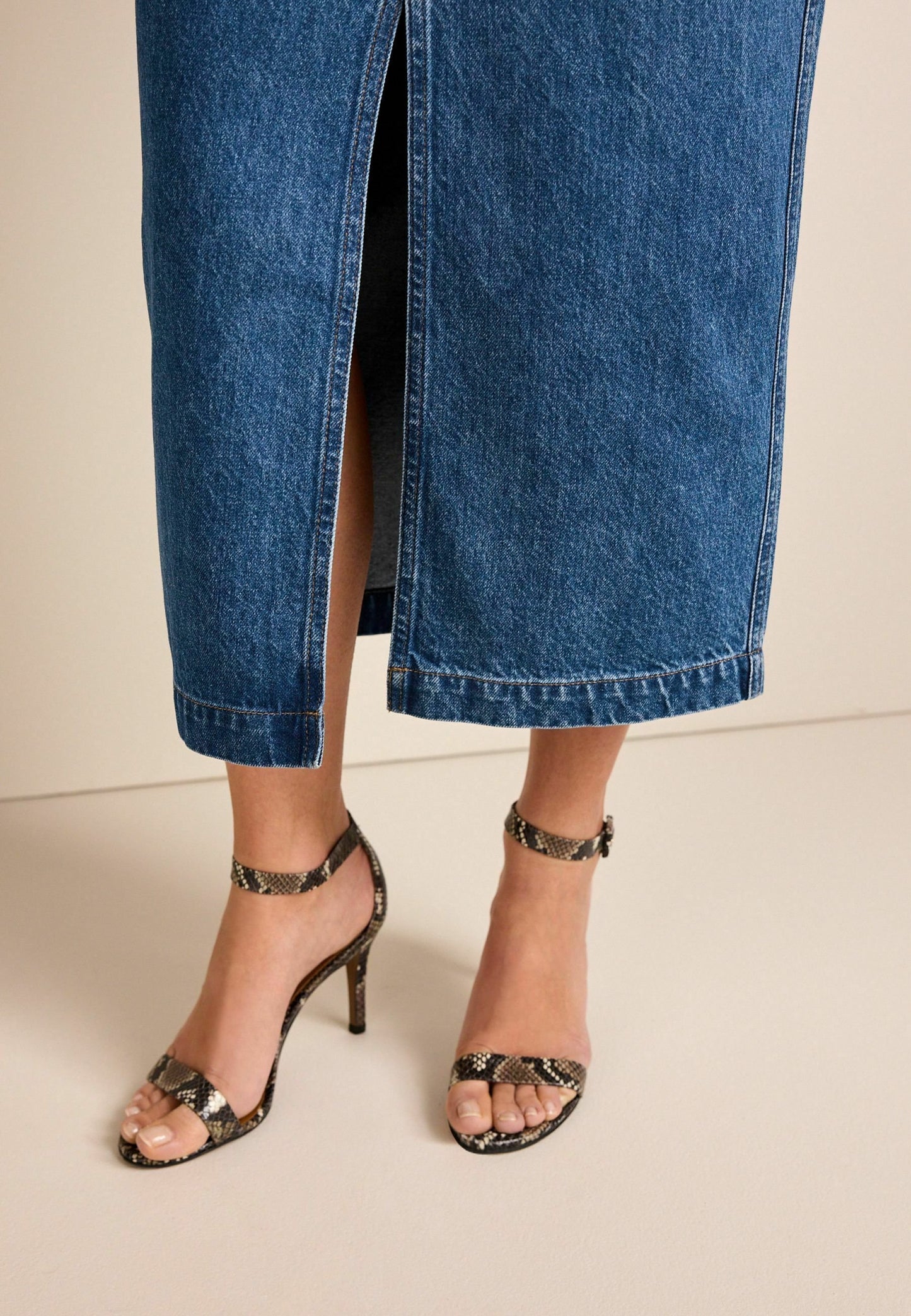 MIDI PETITE - Denim skirt