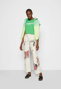 Relaxed fit jeans tiger print