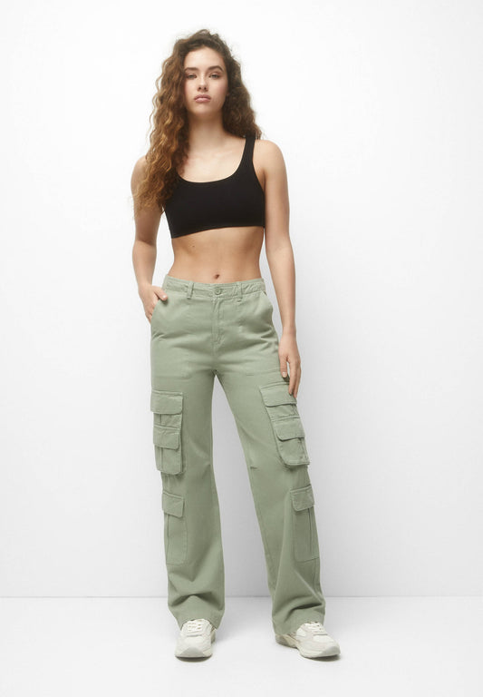 BASIC WITH MULTIPLE POCKETS - Cargo trousers