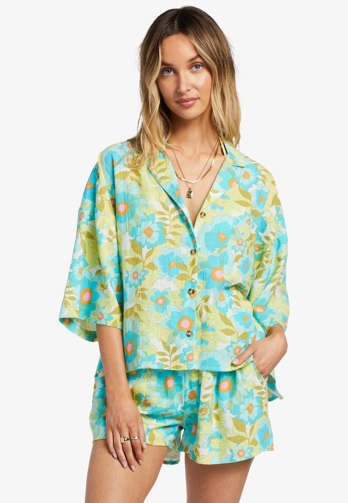 Button-down blouse