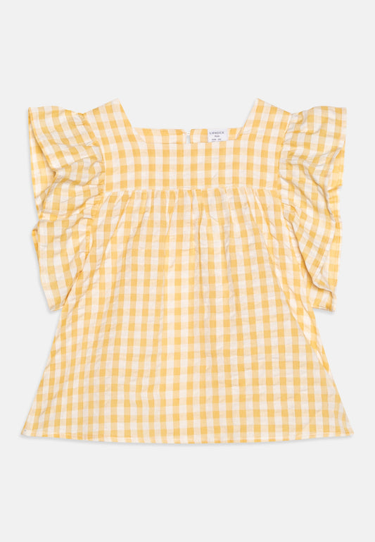 SEERSUCKER CHECK AND FLOUNCE - Print T-shirt