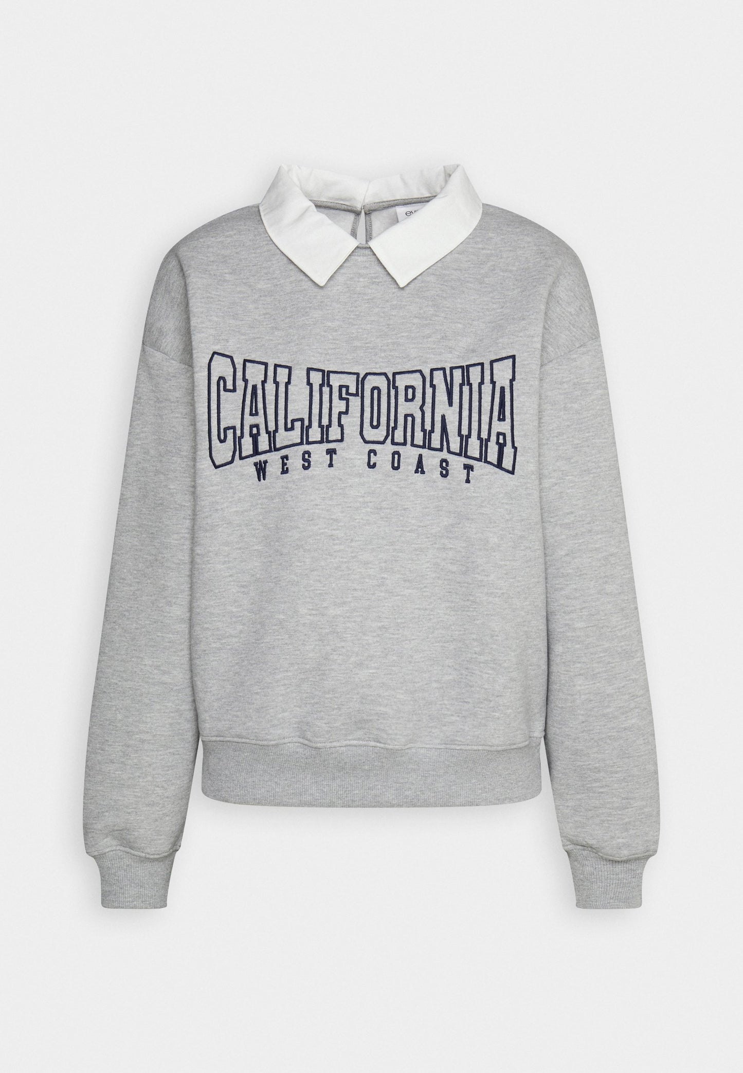 POLONECK WITH COLLAR AND EMBROIDERY - Sweatshirt