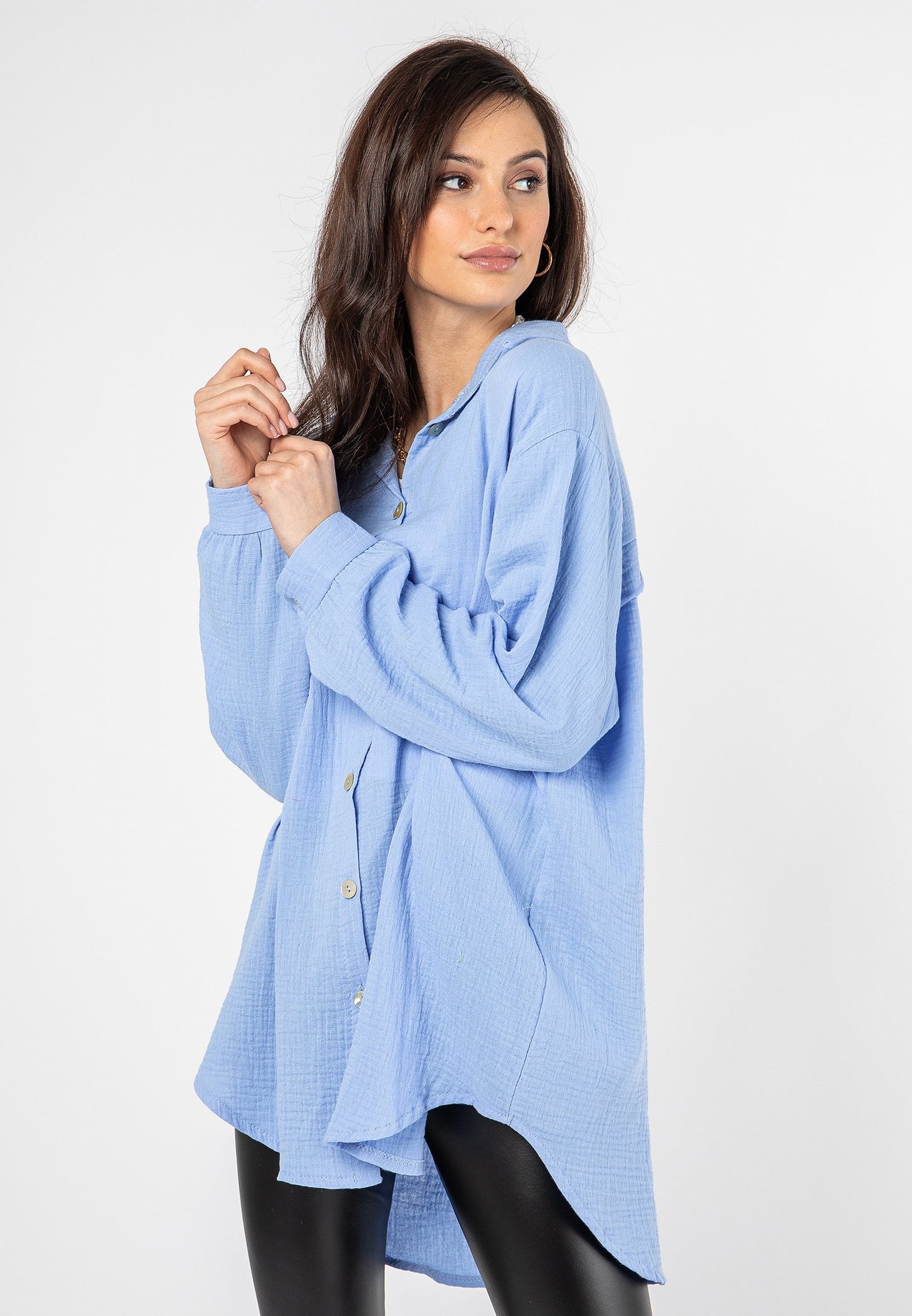 MUSSELIN LONG - Button-down blouse