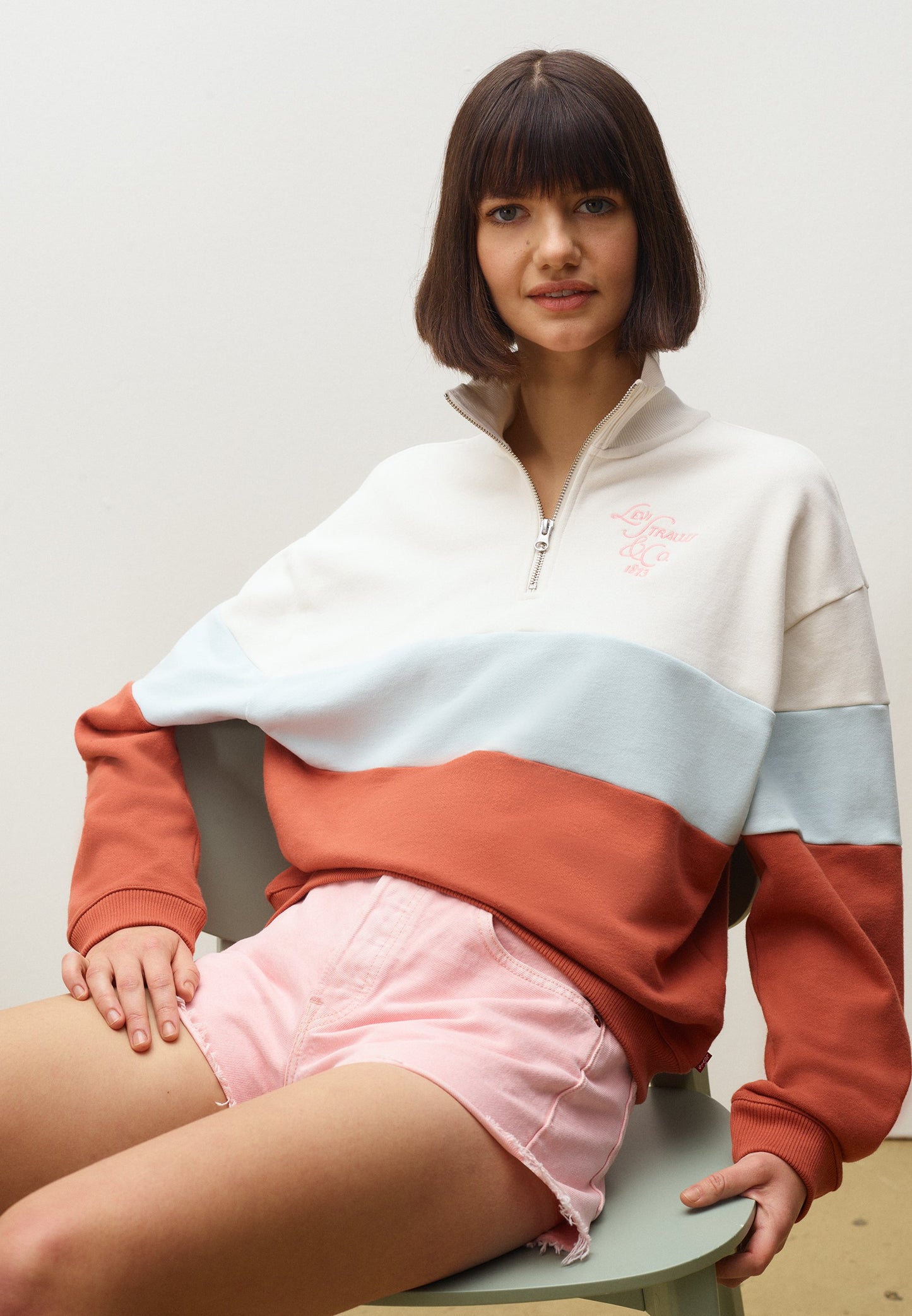 GRAPHIC ZIP CREW - Sweatshirt