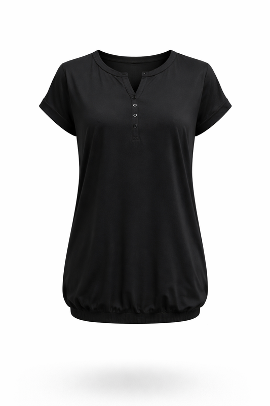 Short Sleeve Button Top