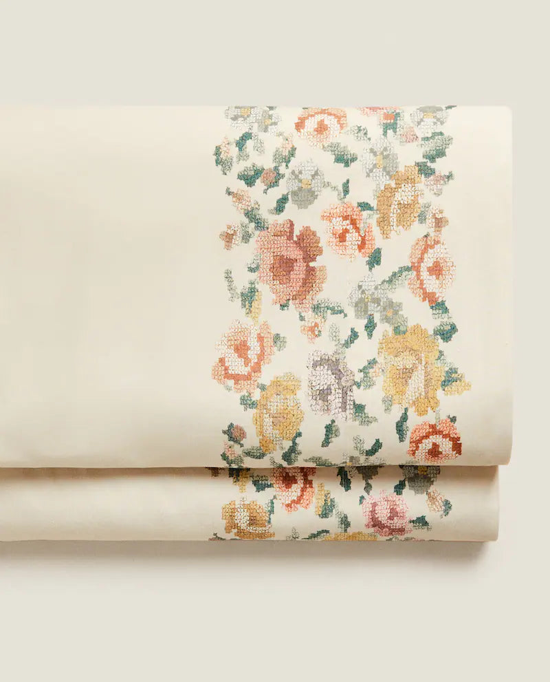 FLORAL PRINT FLAT SHEET