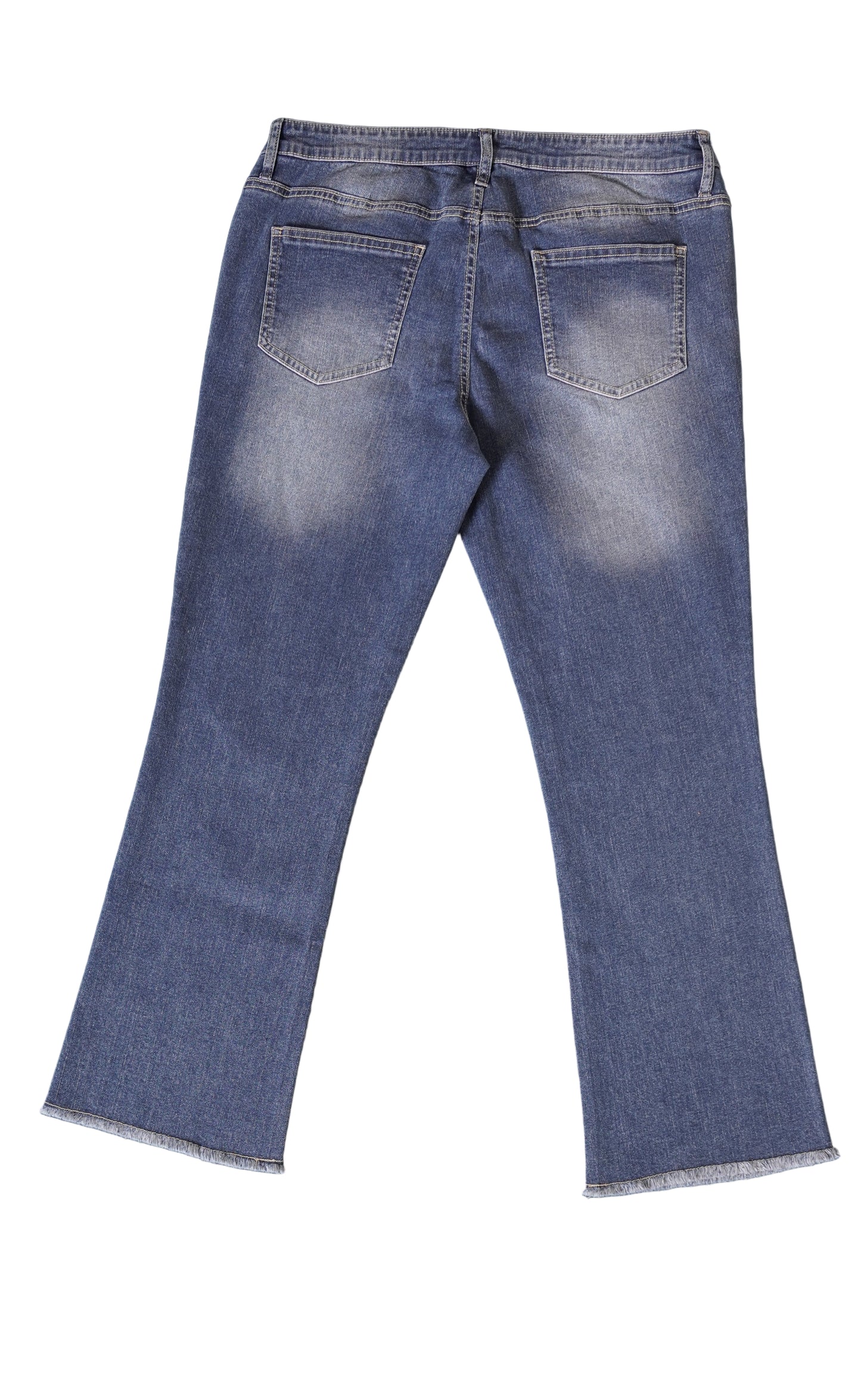 FLARED JEANS WITH RHINESTONES