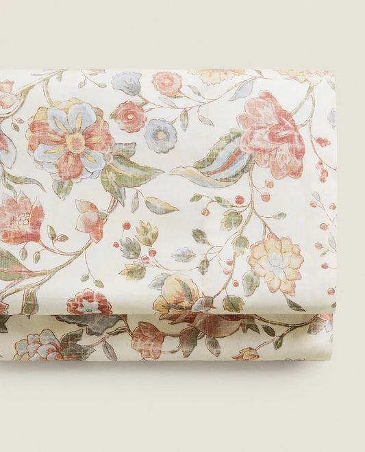 FLORAL PRINT FLAT SHEET