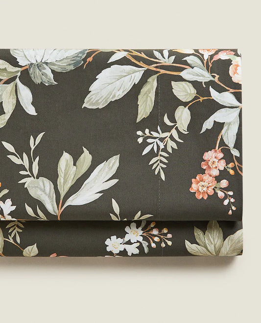 FLORAL PRINT FLAT SHEET