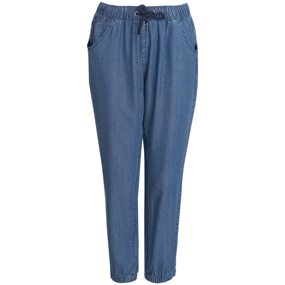 Women's trousers in denim look