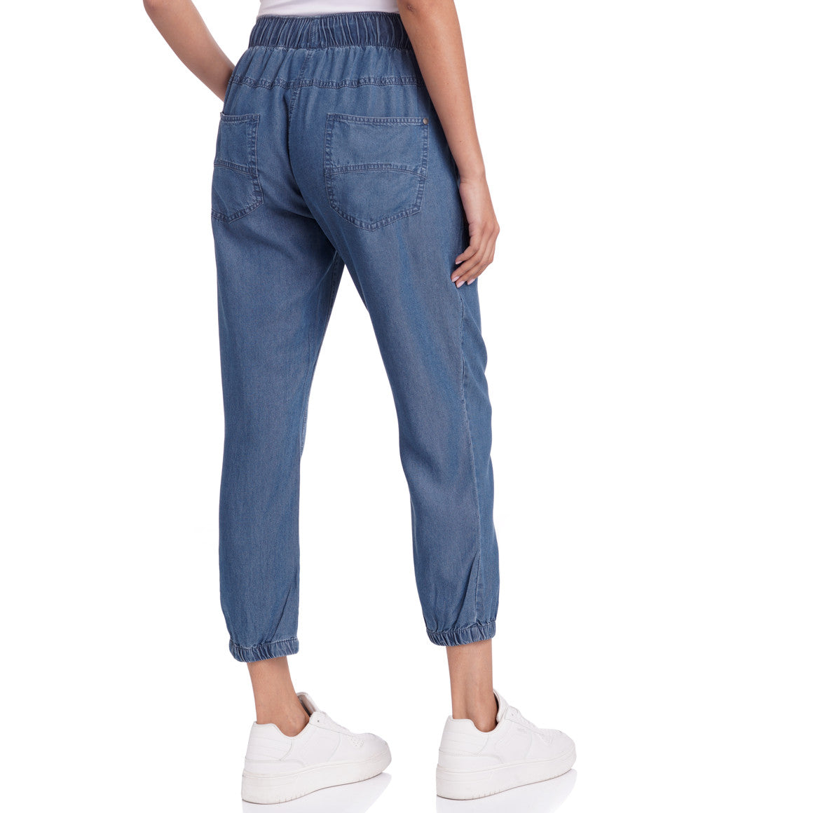 Women's trousers in denim look