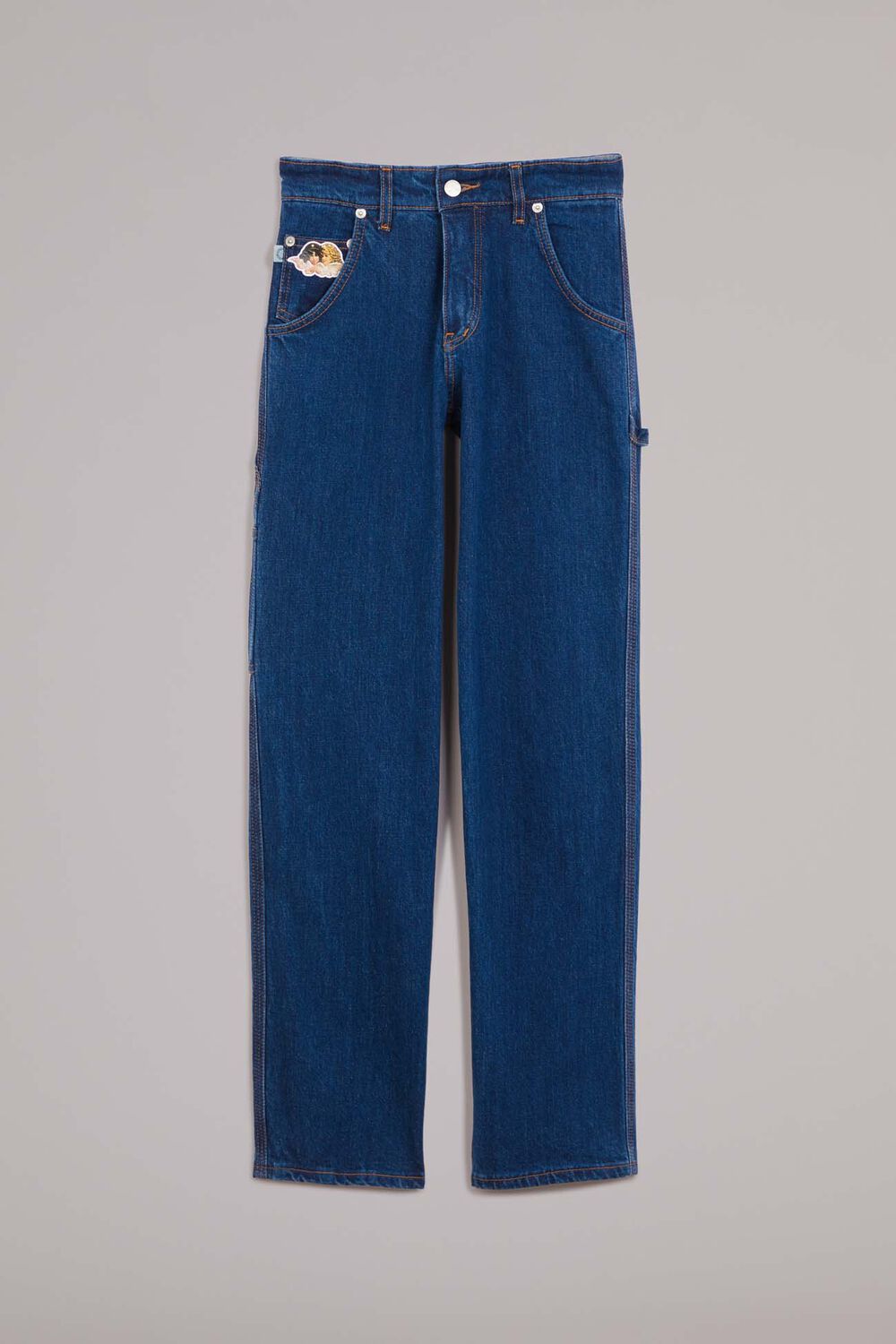 Flora Carpenter Jeans Mid Wash