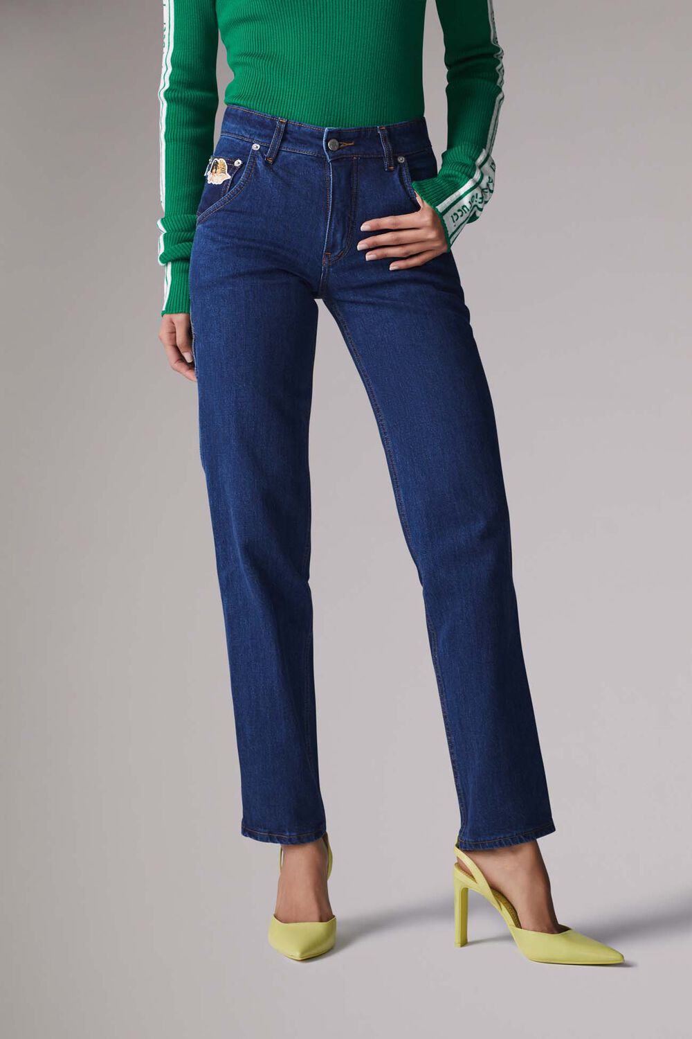 Flora Carpenter Jeans Mid Wash