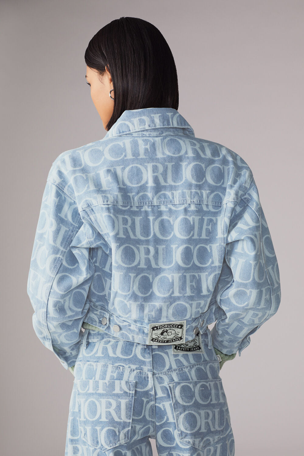 Laser Monogram Denim Jacket Blue