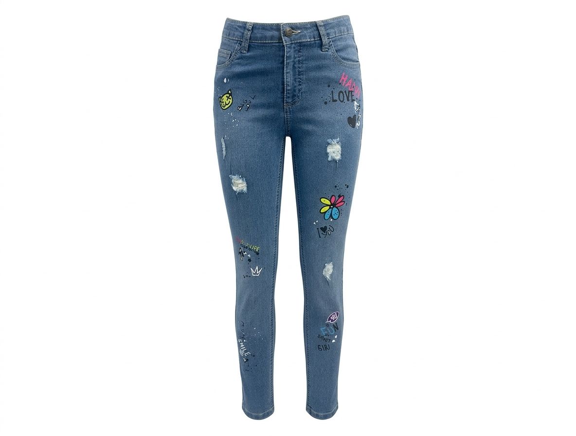Printed skinny jeans