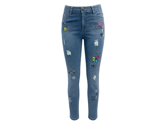 Printed skinny jeans