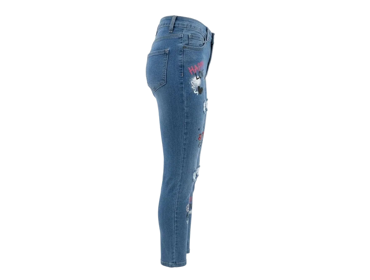 Printed skinny jeans