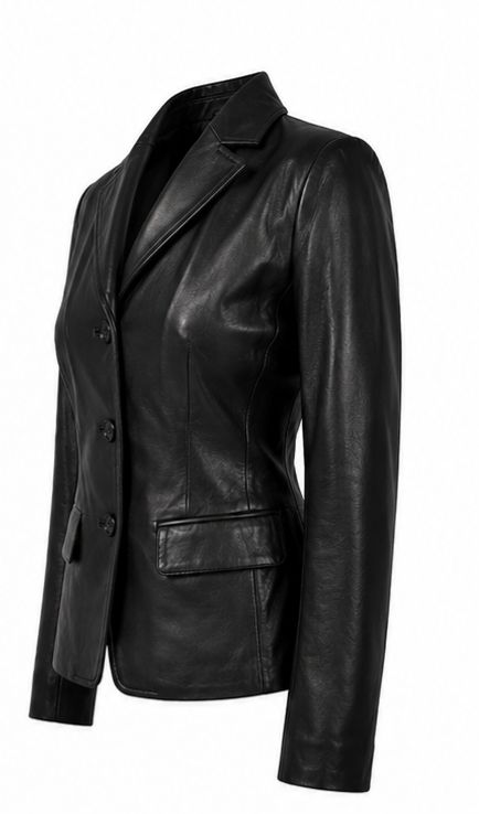 LEATHER BLAZER