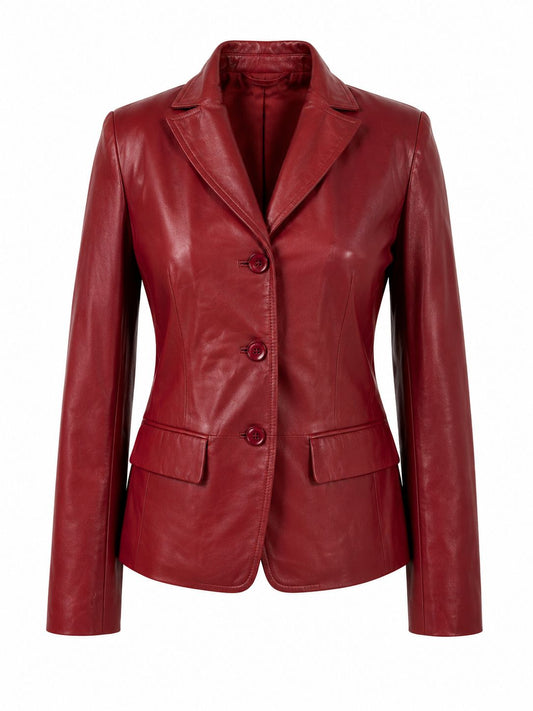 LEATHER BLAZER