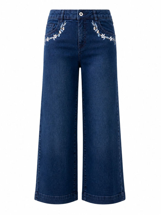 JEANS WITH FLORAL EMBROIDERY