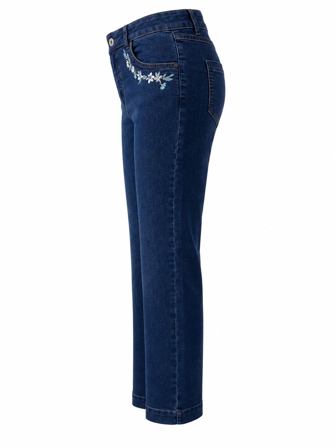JEANS WITH FLORAL EMBROIDERY