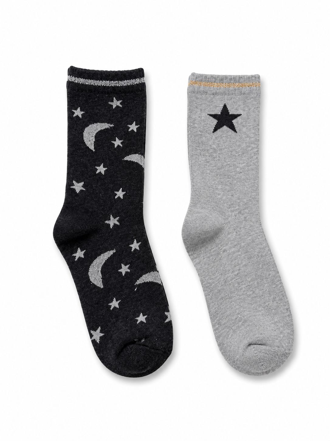STAR AND MOON PATTERN SOCKS