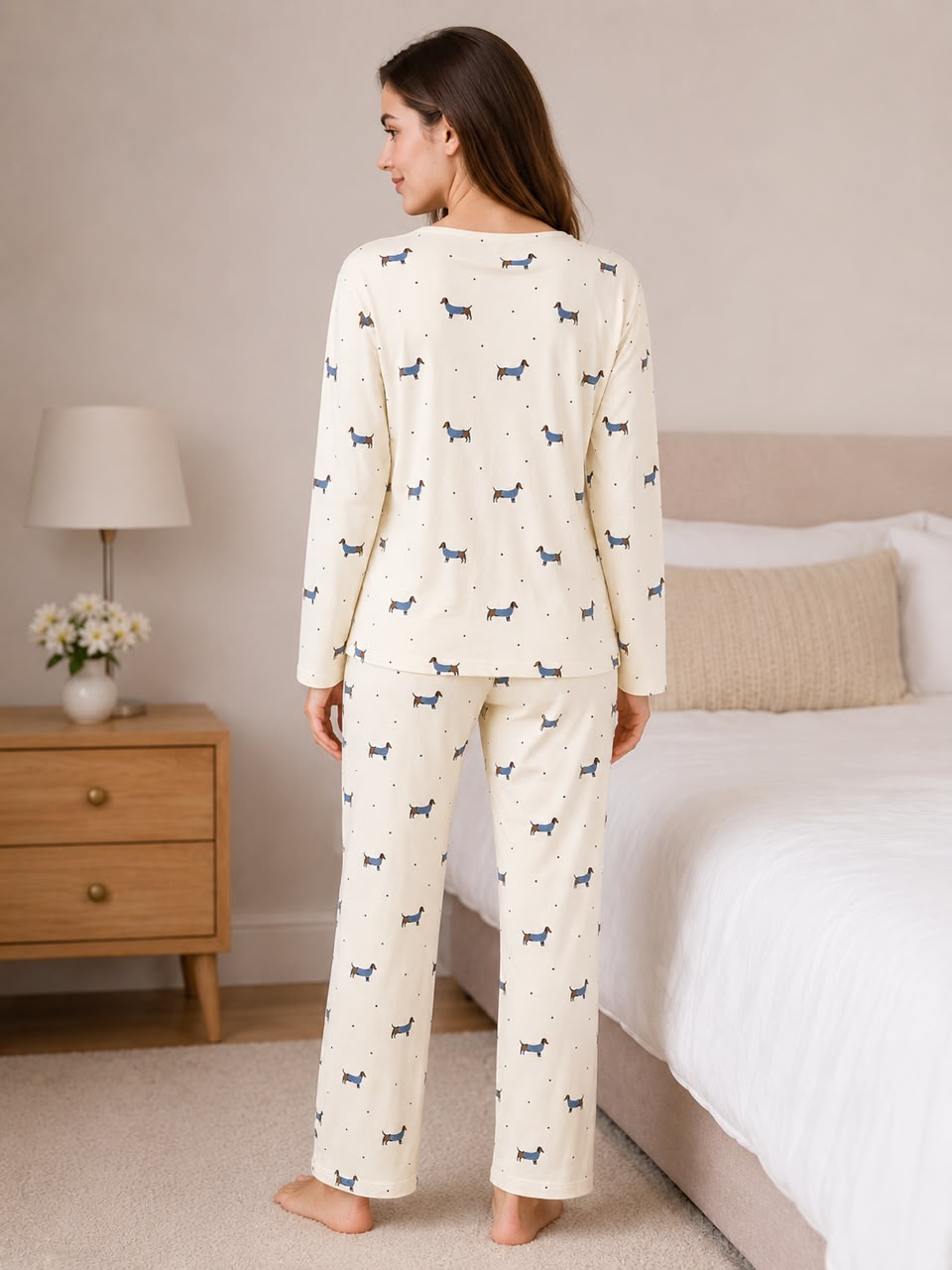 DOG PRINT PAJAMA SET