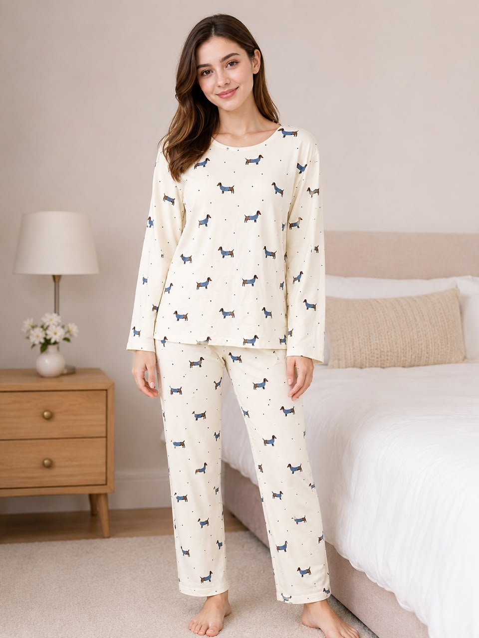 DOG PRINT PAJAMA SET