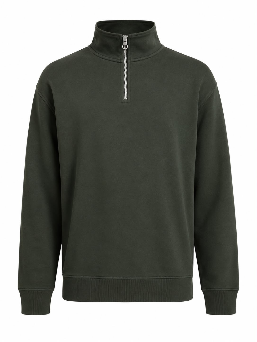 ZIP MOCK NECK SWEATSHIRT