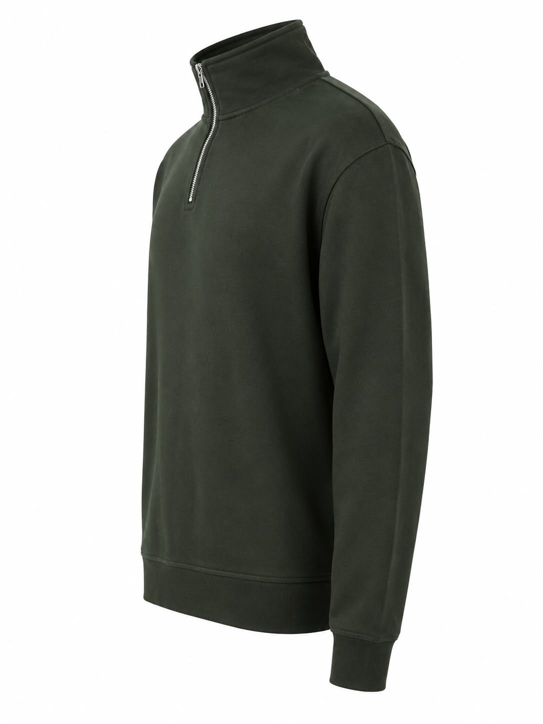ZIP MOCK NECK SWEATSHIRT