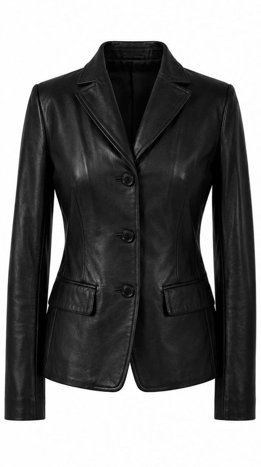LEATHER BLAZER