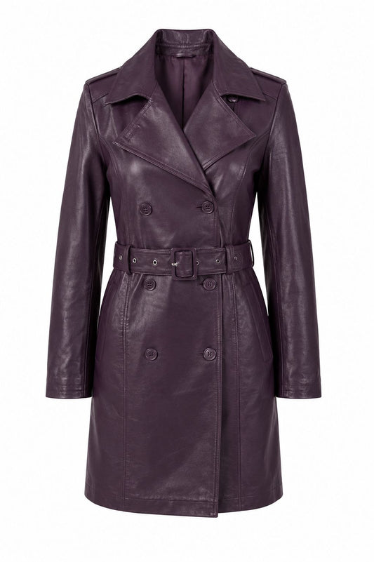 LEATHER TRENCH COAT
